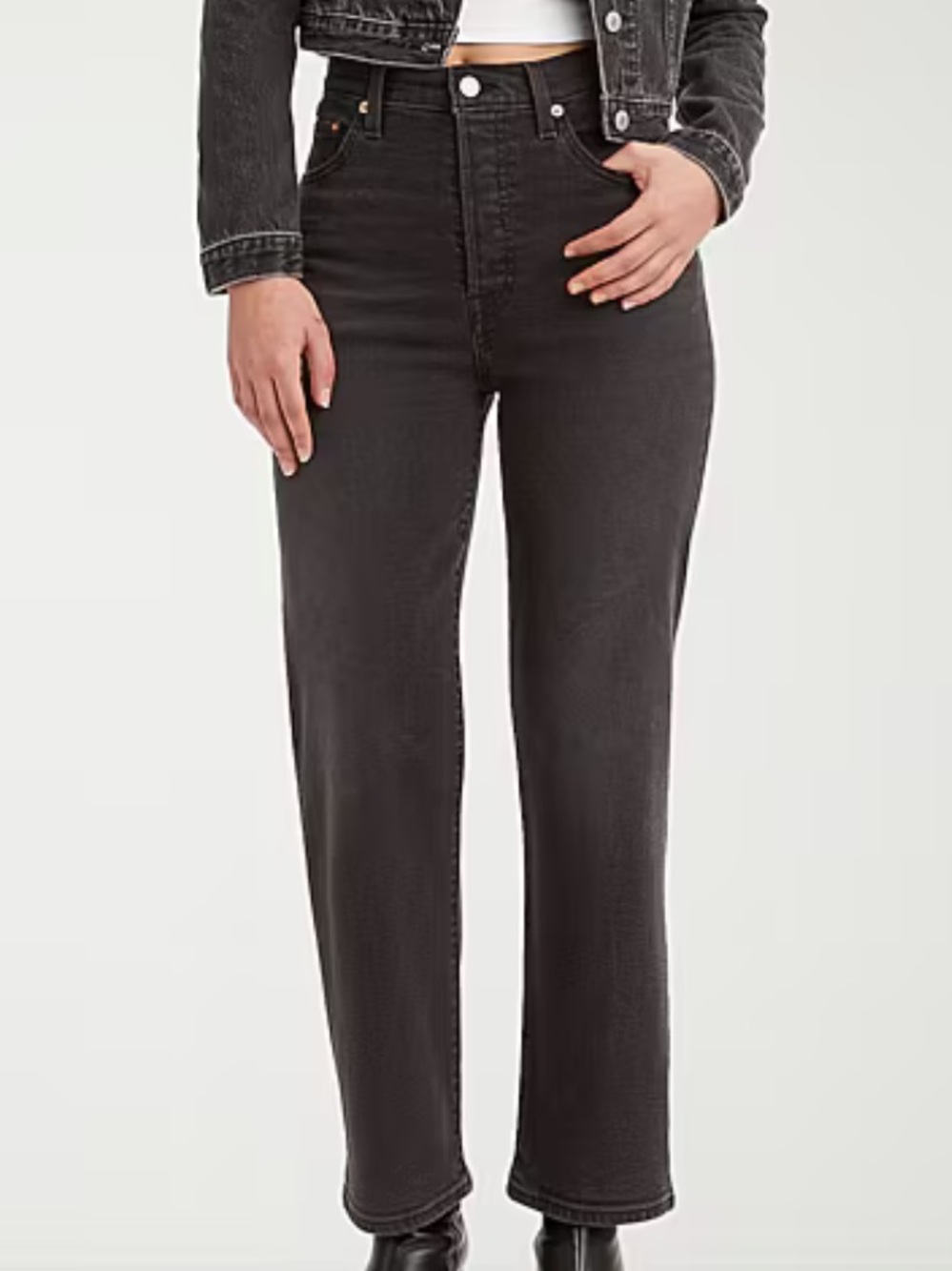 Levi's Straight Leg Jeans in Just A Sec Black
